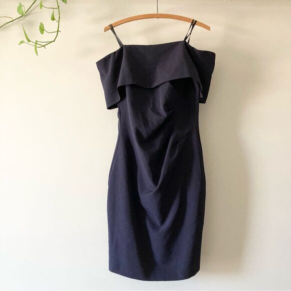 MARINA Off the Shoulder Midi Dress‎ Size: L - Picture 1 of 4